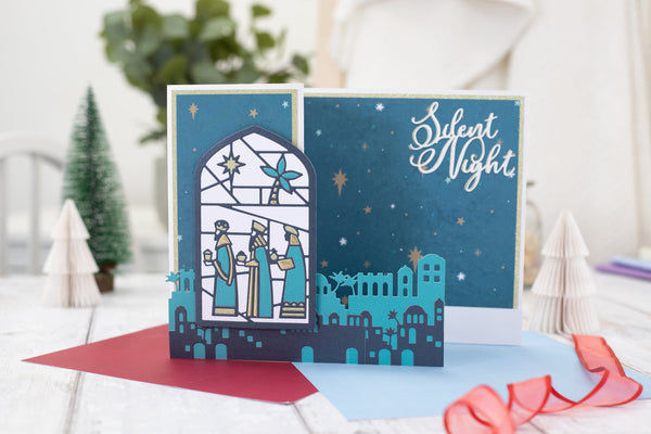 Craft a beautiful nativity themed card for Christmas