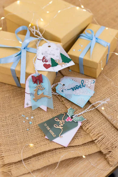 How to make a layered Christmas gift tag
