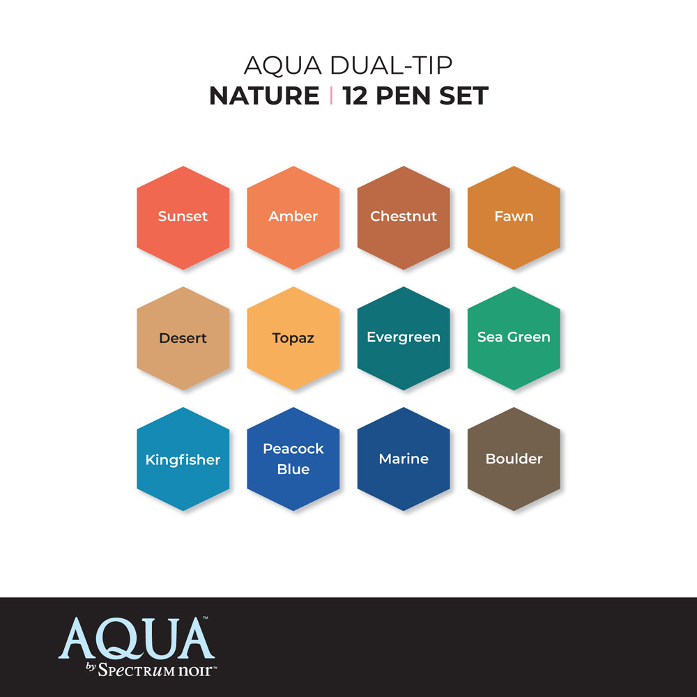 Set de 6 rotuladores acuarelables Spectrum Noir Aqua Botanicals