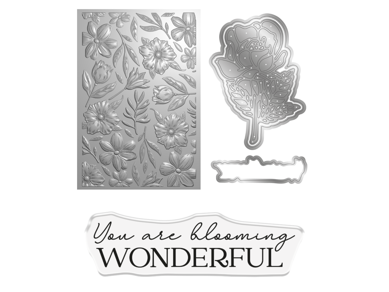 Crafter's Companion 3D Embossing Folder, Metal Die & Photopolymer