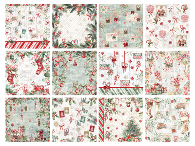 Candy Cane Paper Pad 8 x 8