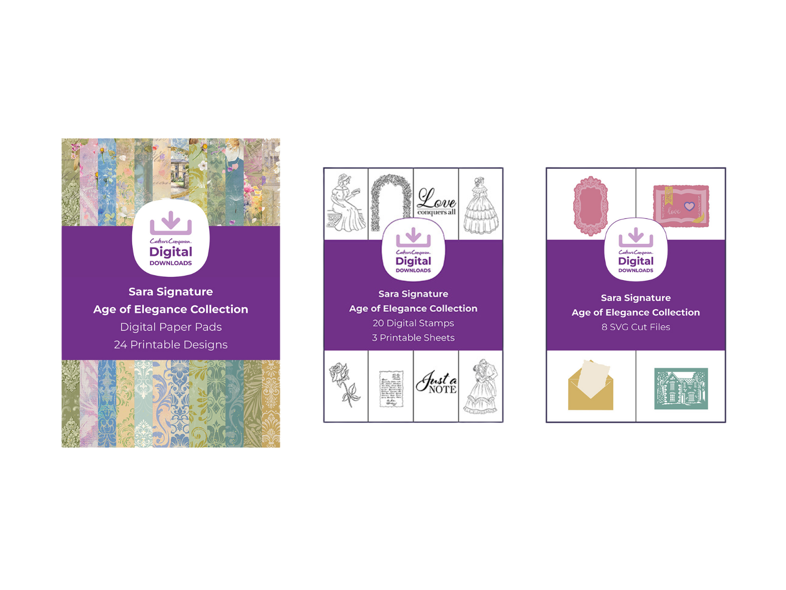 Crafter's Companion Sara Signature Sew Retro - Set Di 6 Fustelle Metalliche A Forma Di Fiore, Per Crafting E Biglietti Fai Da Te, 3.6x3.6 Cm