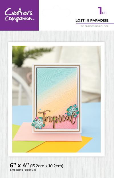 Crafter's Companion 6 x 4 Embossing Folder - Lost In Paradise