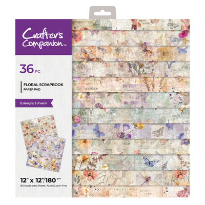 Crafter's Companion 12x12 Floral & Printed Paper Pads
