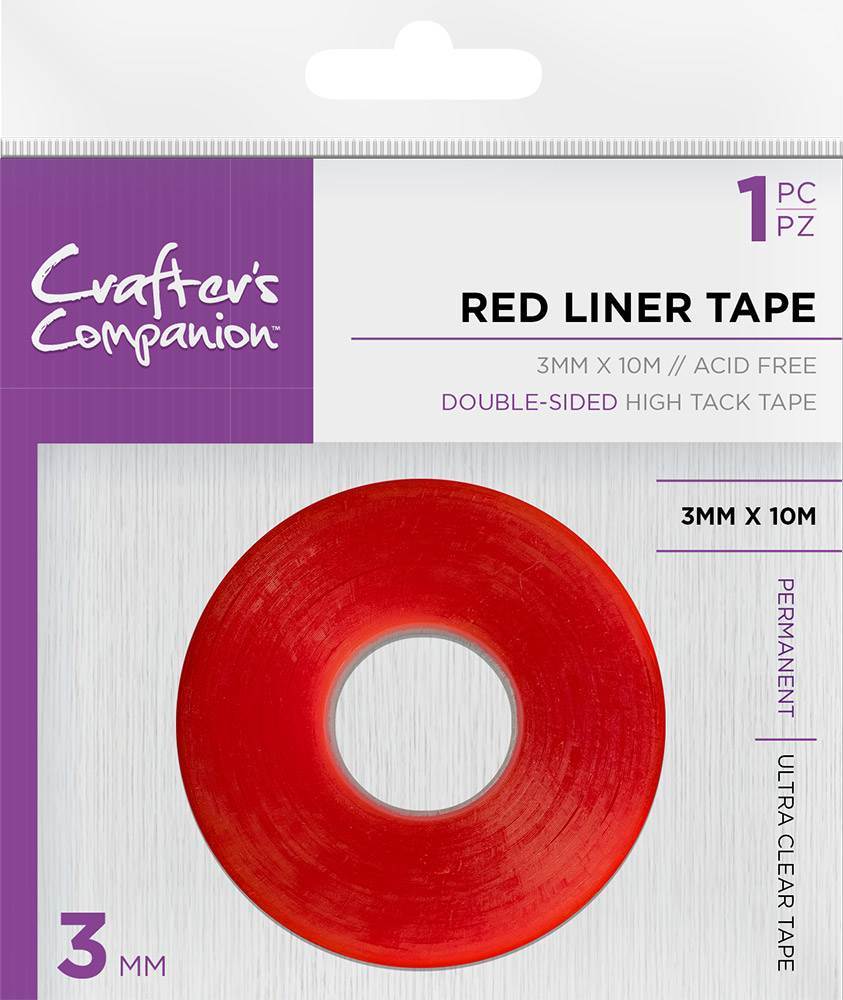 3mm Red Liner Double Sided Tape  Crafter's Companion -Crafter's