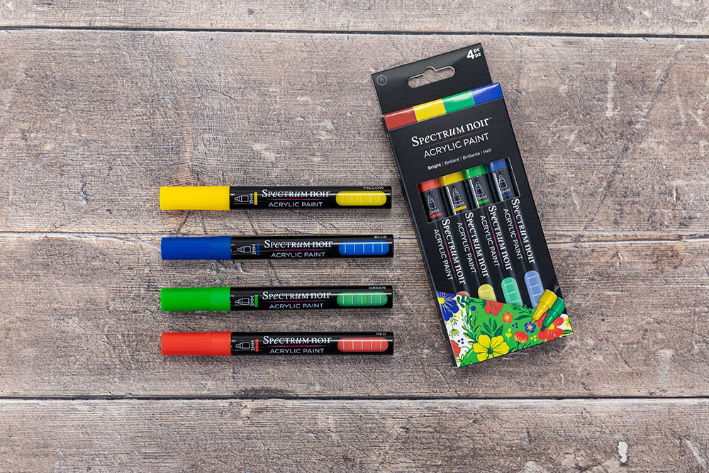 Spectrum Noir Acrylic Paint Marker (4PC)-Bright -Crafter's Companion US