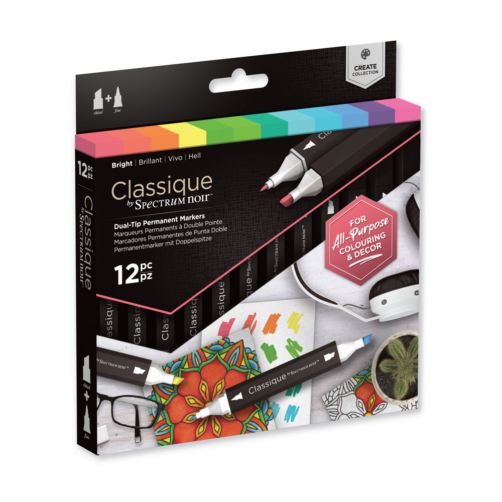 Crafter's Companion - Spectrum Aqua Markers - Essentials 12 pc set  **CLEARANCE - All sales final**