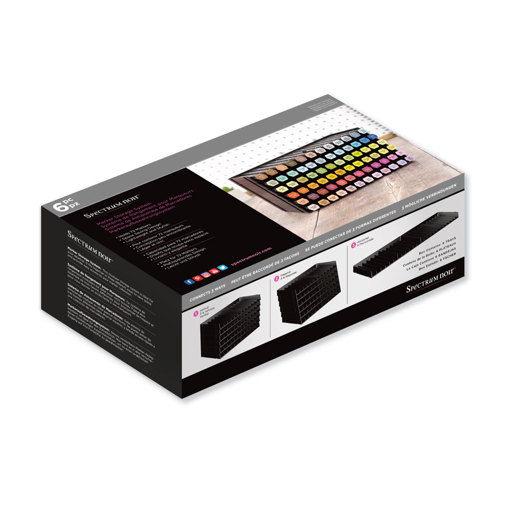 spectrum noir aufbewahrung Spectrum Noir Marker Storage Trays Black 6/Pkg
