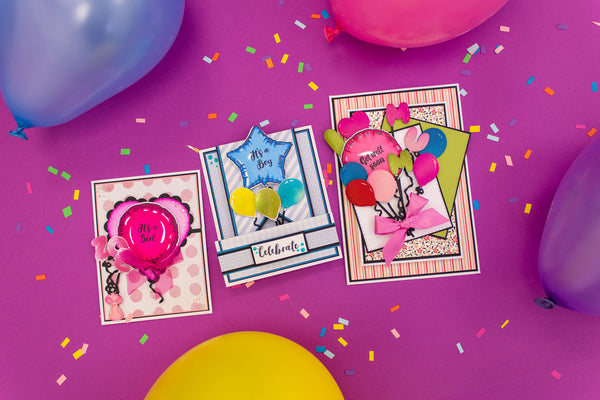 Make every occasion special with the Gemini Balloon Stamp and Dies