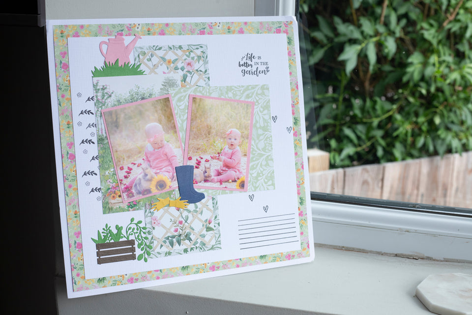 Handmade Summer Garden Scrapbook project
