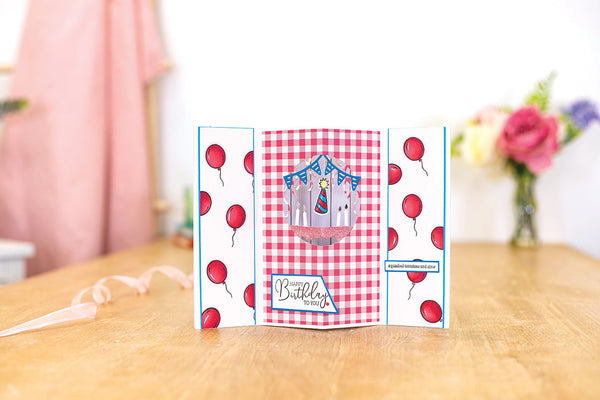 How to use Pop Out Scene sets to create cards that burst with fun!