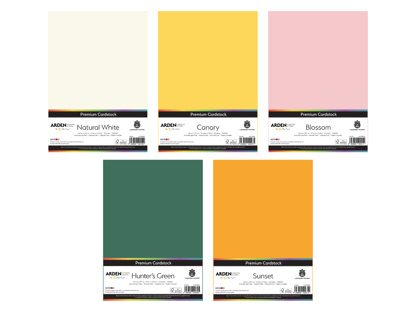 Arden Creative Studio Premium Cardstock Summer Garden Selection
