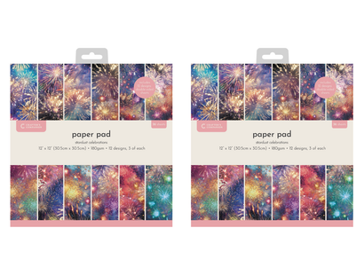 Crafter's Companion Stardust Celebrations 12x12 Paper Pad 2pk