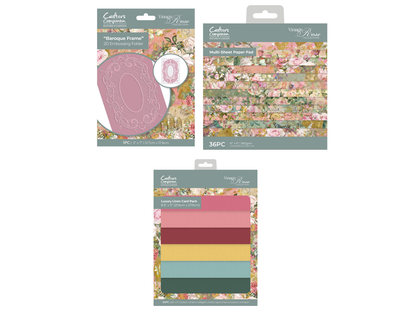 Nature's Garden Vintage Rose Baroque Frame Collection