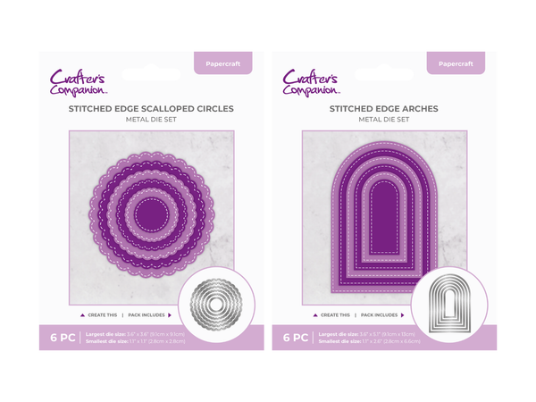 Stitched Edge Nesting Dies Circles & Arches Duo