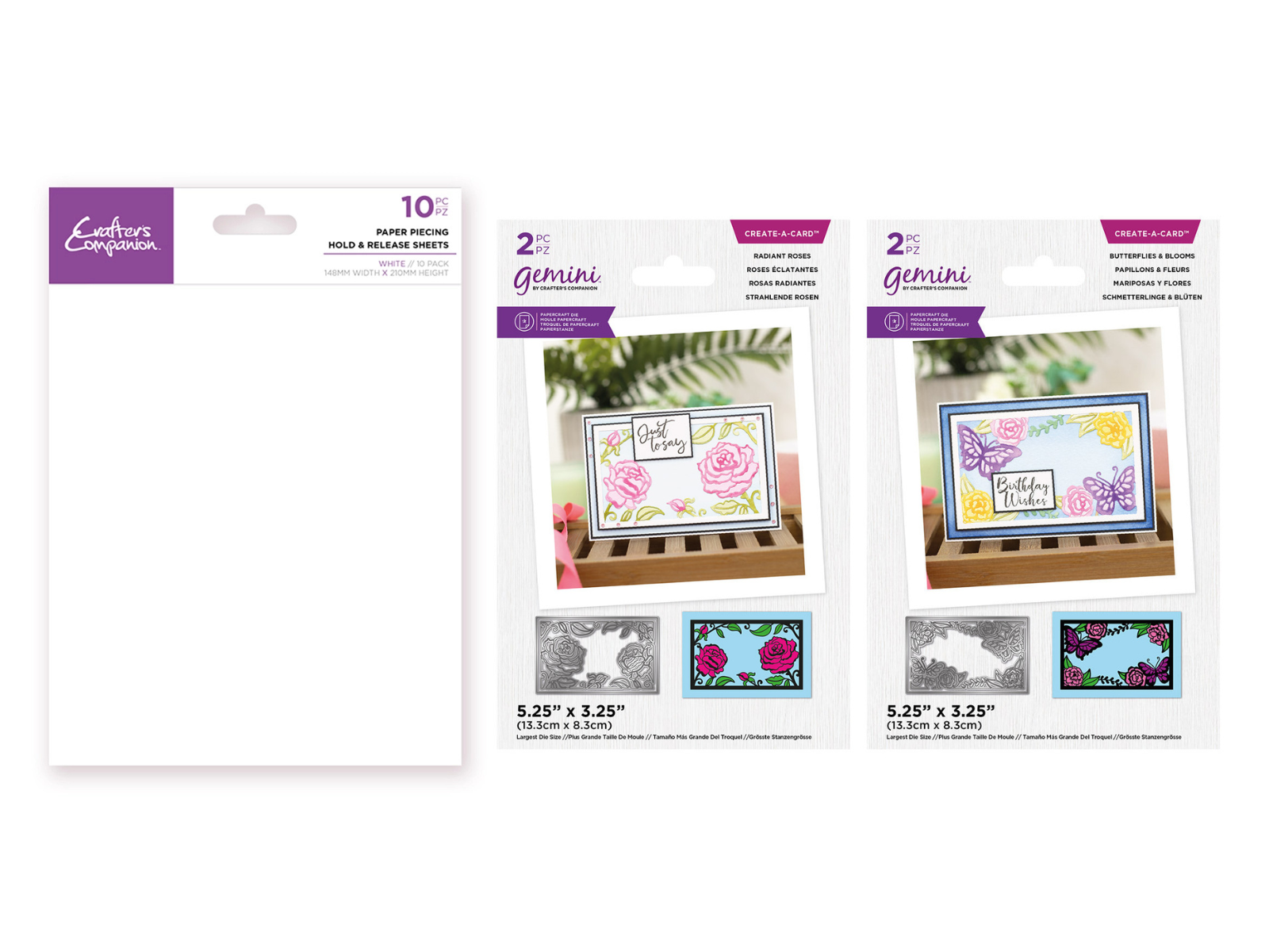 Paper Piecing Dies 3PC Collection