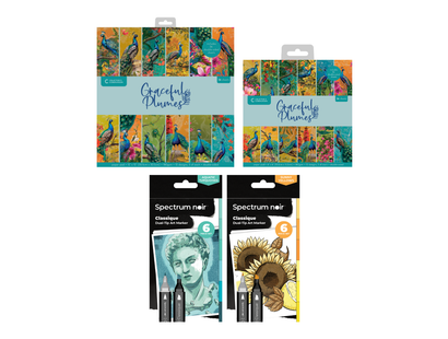 Graceful Plumes Paper Pads with Classiques Collection