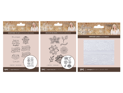 Sara Signature Antique Lace Stamping & Lace 3pk Collection