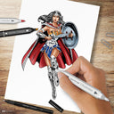 One of the main Wonder Woman images included in the Pro Art Kit