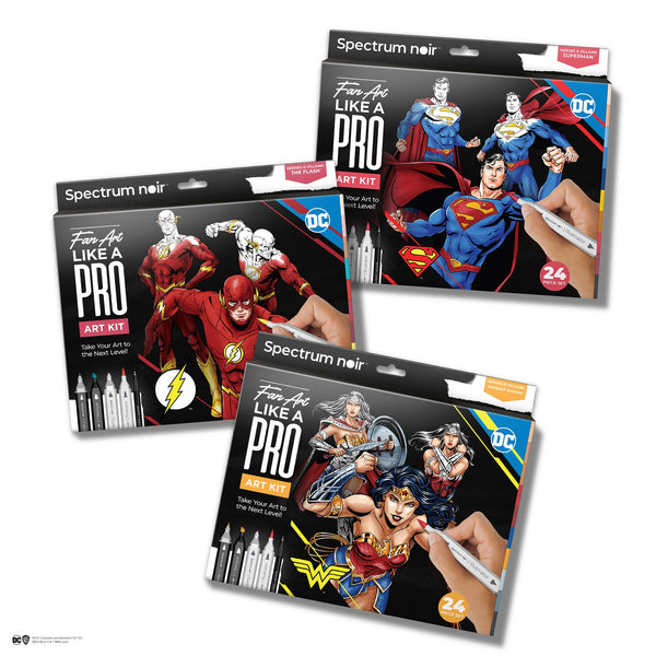 Just some of the Pro Art Kits included in the DC Heroes and Villains collection