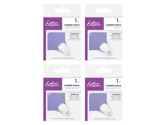 Crafter's Companion Corner Punch 4pk Selection