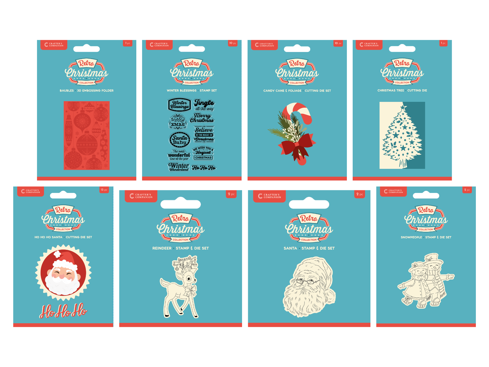 Retro Christmas 8pc US Collection