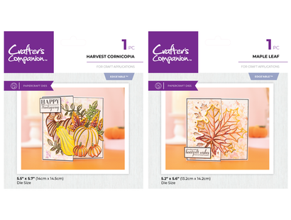 Crafter's Companion Fall Create-a-Card Dies Duo