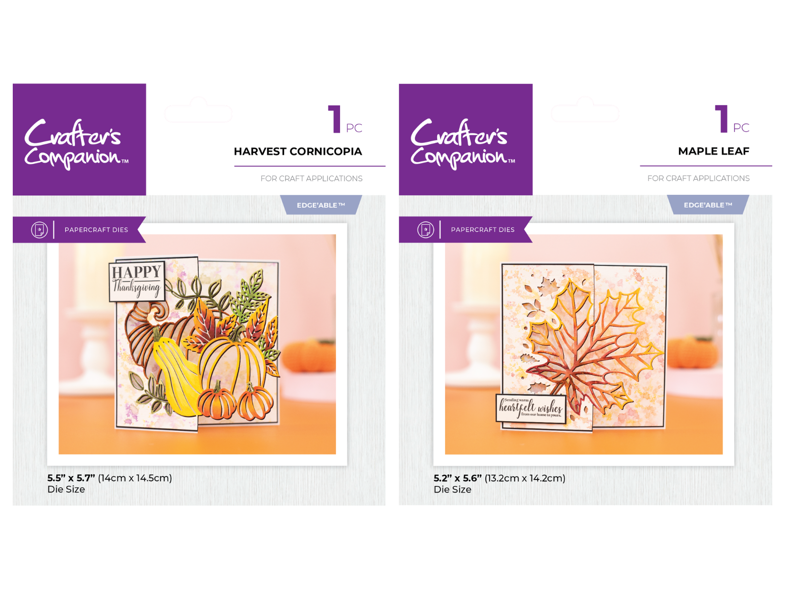 Crafter's Companion Fall Create-a-Card Dies Duo