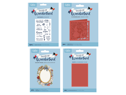 Tales of Wonderland 4pc Stamps, Dies & Embossing Folders Collection
