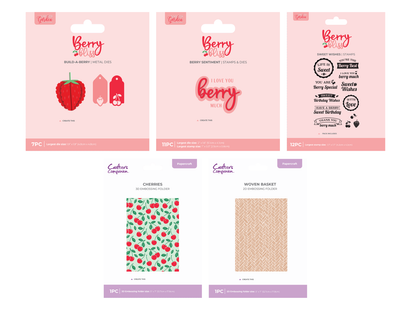 Berry Bliss 5pc Stamp, Die & Embossing Folders Collection