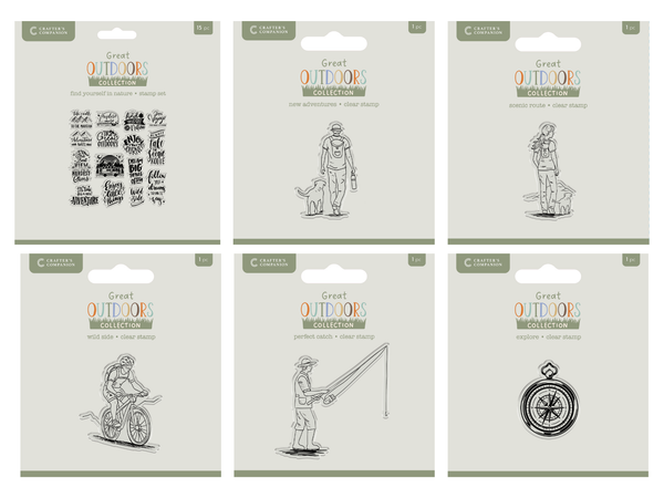 Crafter's Companion The Great Outdoors 6pk Stamp Collection