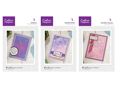 Crafter's Companion 6x4" Embossing Folder Trio