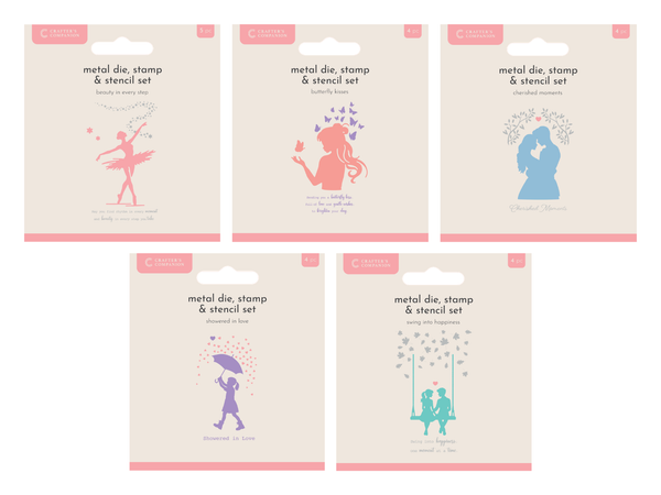 Crafter's Companion Silhouette Dies & Stencils 5pc Selection