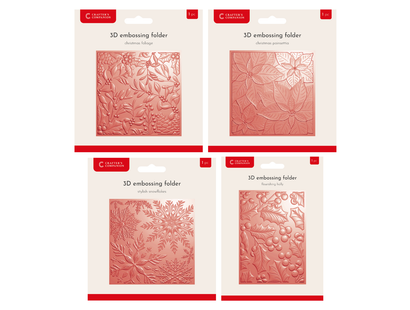Christmas 3D Embossing Folder 4pc Collection