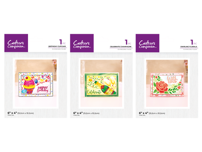 6x4" 3D Embossing Folder 3pc Selection