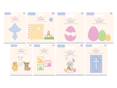 Easter 8pc Dies, Stamps, Embossing Folders Collection