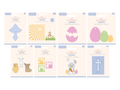 Easter 8pc Dies, Stamps, Embossing Folders Collection