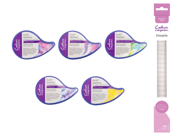 Crafter's Companion Duet ColourBloom Shimmer Collection with Easy Grip Mat