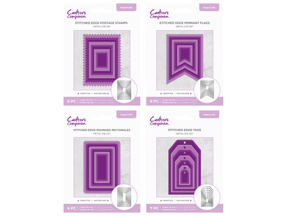 Crafter's Companion Stitched Edge 4pk Selection