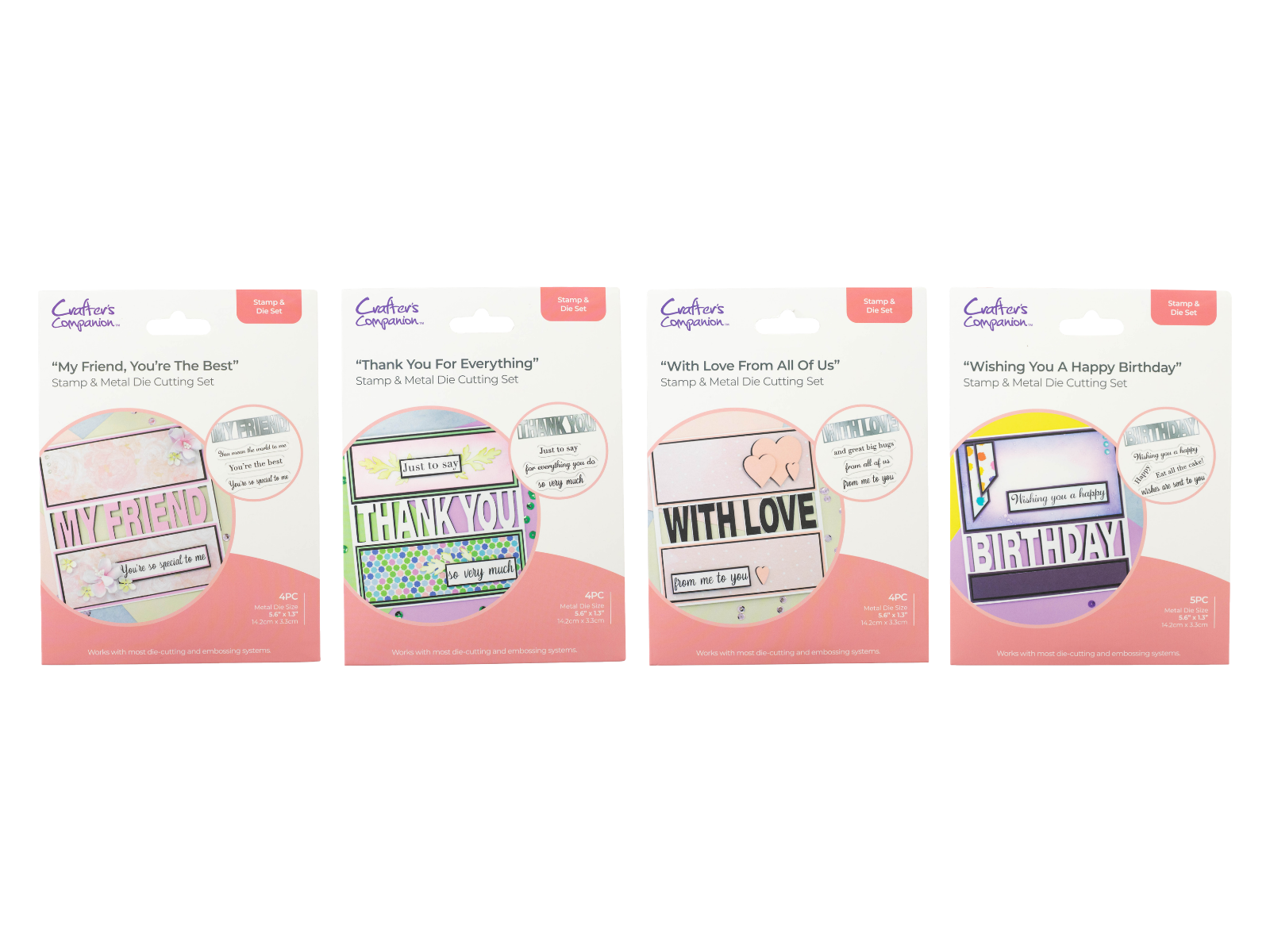 Crafter's Companion Cut In Word 4pk Collection