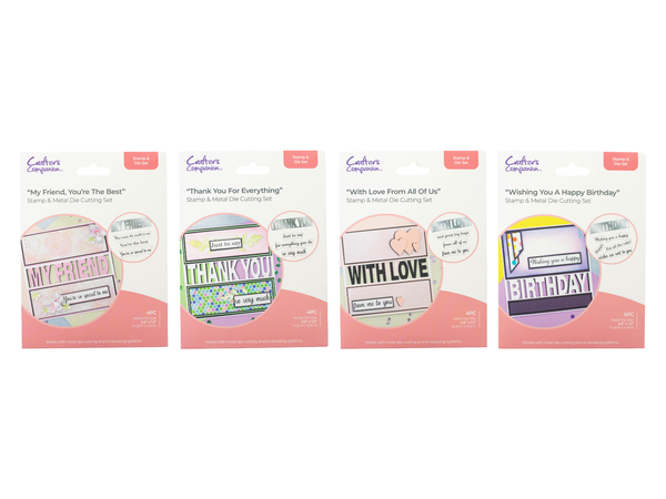 Crafter's Companion Cut In Word 4pk Collection