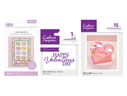 Love Heart Die, Stencil, Stamp Trio
