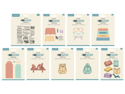 Bookworm 9pc Stamps & Dies Selection