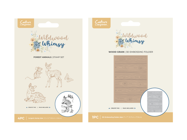 Crafter's Companion Wildwood Whimsy Stamp & Embossing Folder Duo