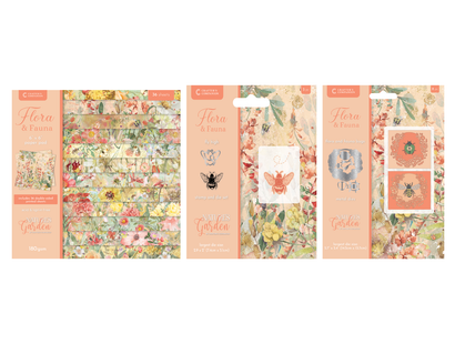 Nature's Garden Floral & Fauna Pad, Stamp & Die 3pc Collection