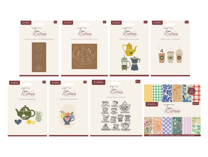 Tea & Coffee 8pc Mixed Papercraft Collection