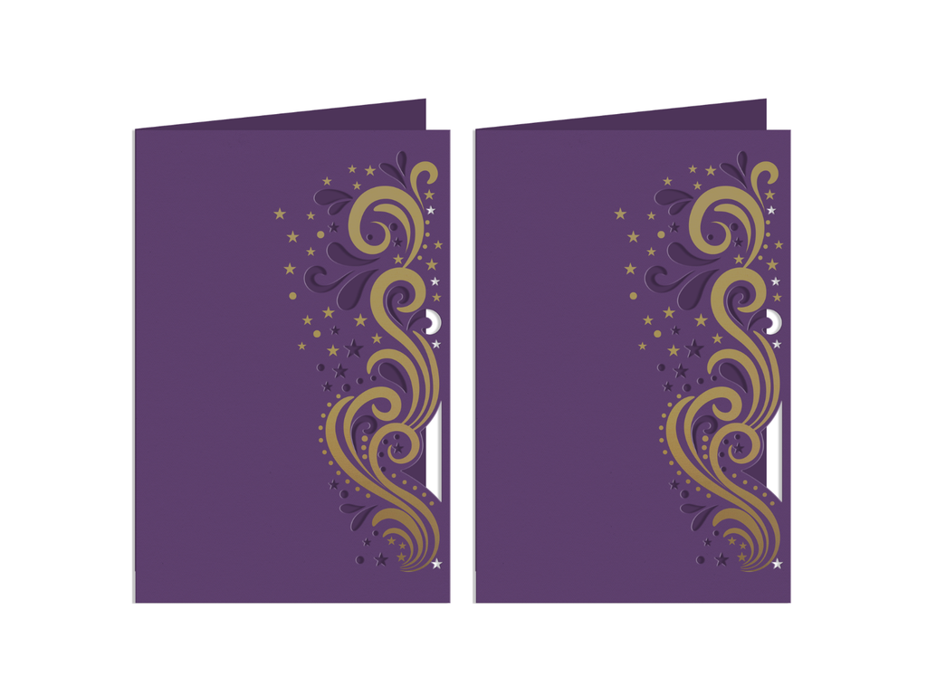 Stars and Swirls Metal Die and Rub Ons Bundle
