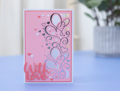 Hearts & Swirls Metal Die and Rub Ons Bundle