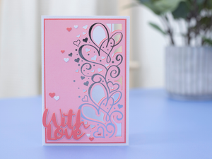 Hearts & Swirls Metal Die and Rub Ons Bundle