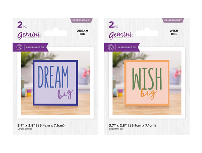 Gemini Large Word Die Duo